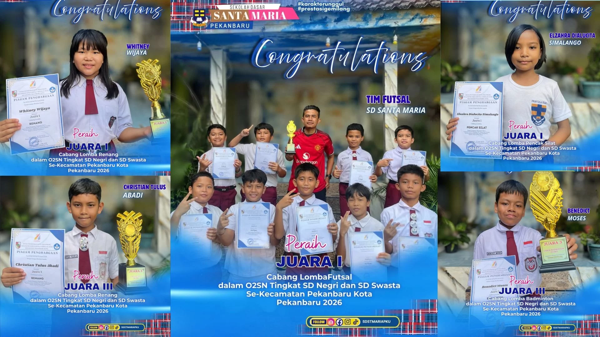 Prestasi di Olimpiade Olahraga Siswa Nasional (O2SN)